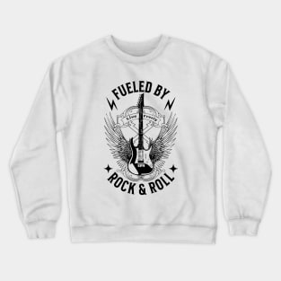 Fuled by Rock & Roll Black Crewneck Sweatshirt